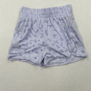 Nike Youth Girls Breezy Flow Shorts Size Small Purple FB1095 High Waist Liner